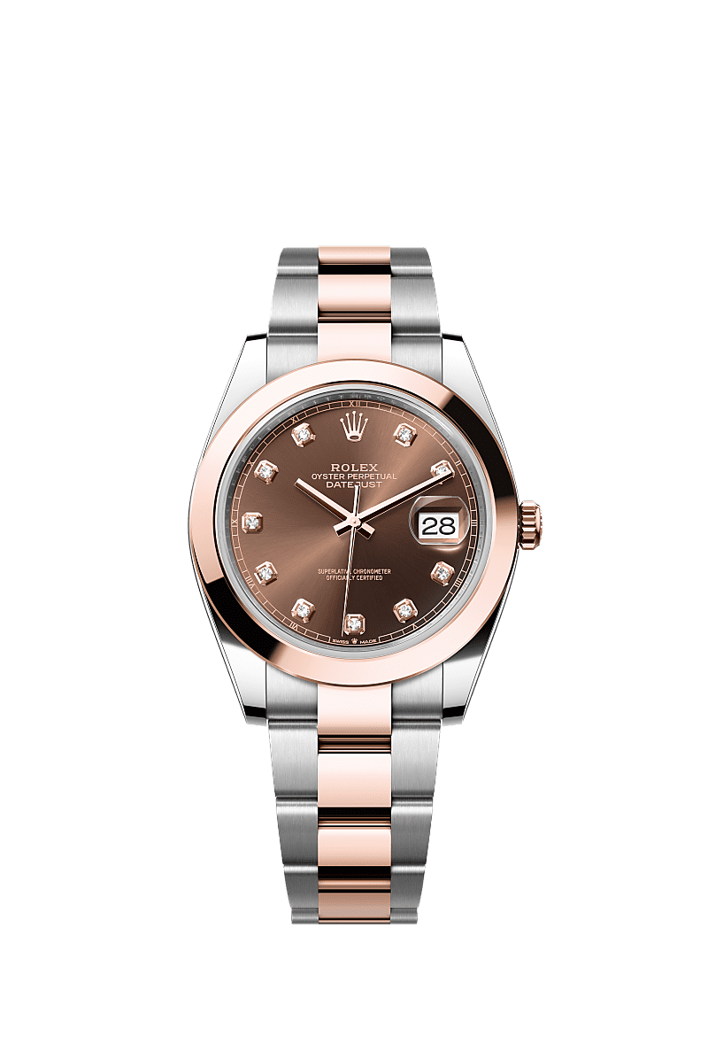 Datejust 126301 41mm Smooth Bezel Diamond Numbers RoseGold Silver Twotone AAA Quality Watch