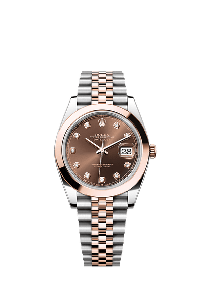 Datejust 126301 41mm Smooth Bezel Diamond Numbers RoseGold Silver Twotone AAA Quality Watch