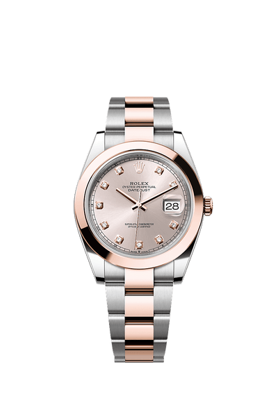 Datejust 126301 41mm Smooth Bezel Diamond Numbers RoseGold Silver Twotone AAA Quality Watch