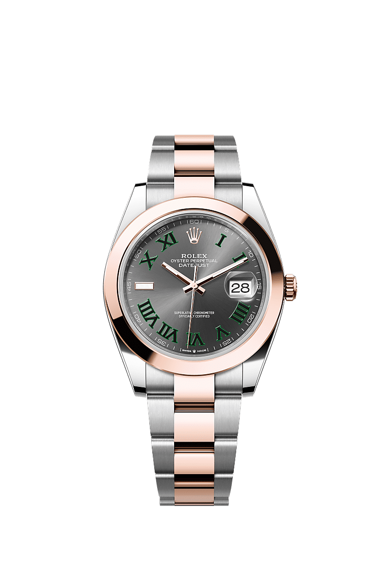 Datejust 126301 41mm Smooth Bezel Roman Dial RoseGold Silver Twotone AAA Quality Watch