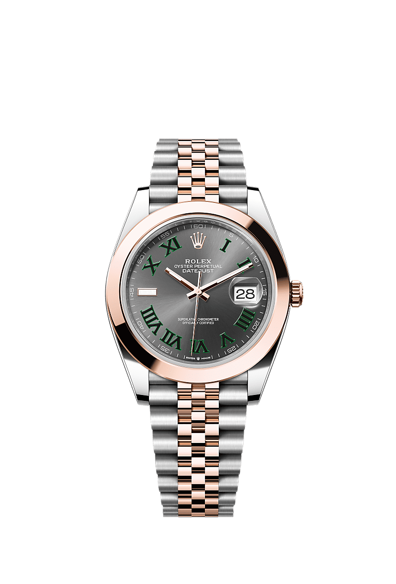 Datejust 126301 41mm Smooth Bezel Roman Dial RoseGold Silver Twotone AAA Quality Watch
