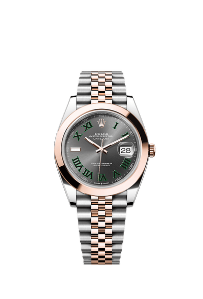 Datejust 126301 41mm Smooth Bezel Roman Dial RoseGold Silver Twotone AAA Quality Watch