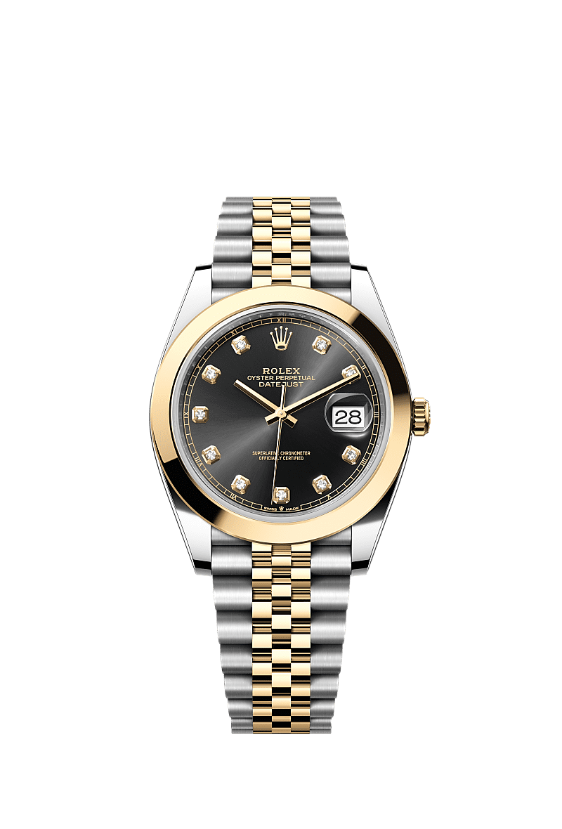 Datejust 126303 41mm Smooth Bezel Diamond Numbers Gold Silver Twotone AAA Quality Watch