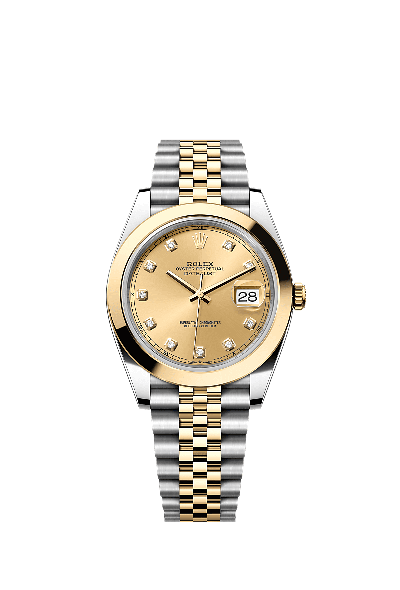 Datejust 126303 41mm Smooth Bezel Diamond Numbers Gold Silver Twotone AAA Quality Watch