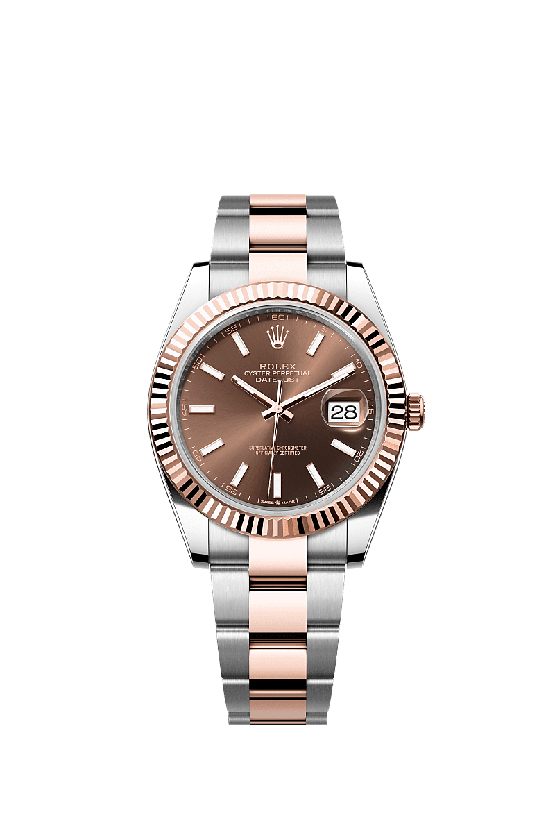 Datejust 126331 41mm Fluted Bezel RoseGold Silver Twotone AAA Quality Watch