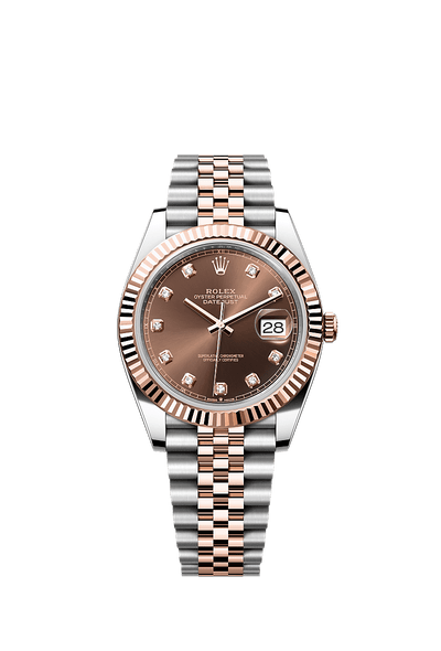 Datejust 126331 41mm Fluted Bezel Diamond Numbers RoseGold Silver Twotone AAA Quality Watch