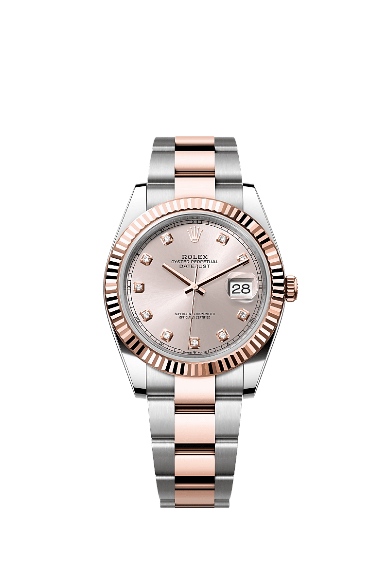 Datejust 126331 41mm Fluted Bezel Diamond Numbers RoseGold Silver Twotone AAA Quality Watch