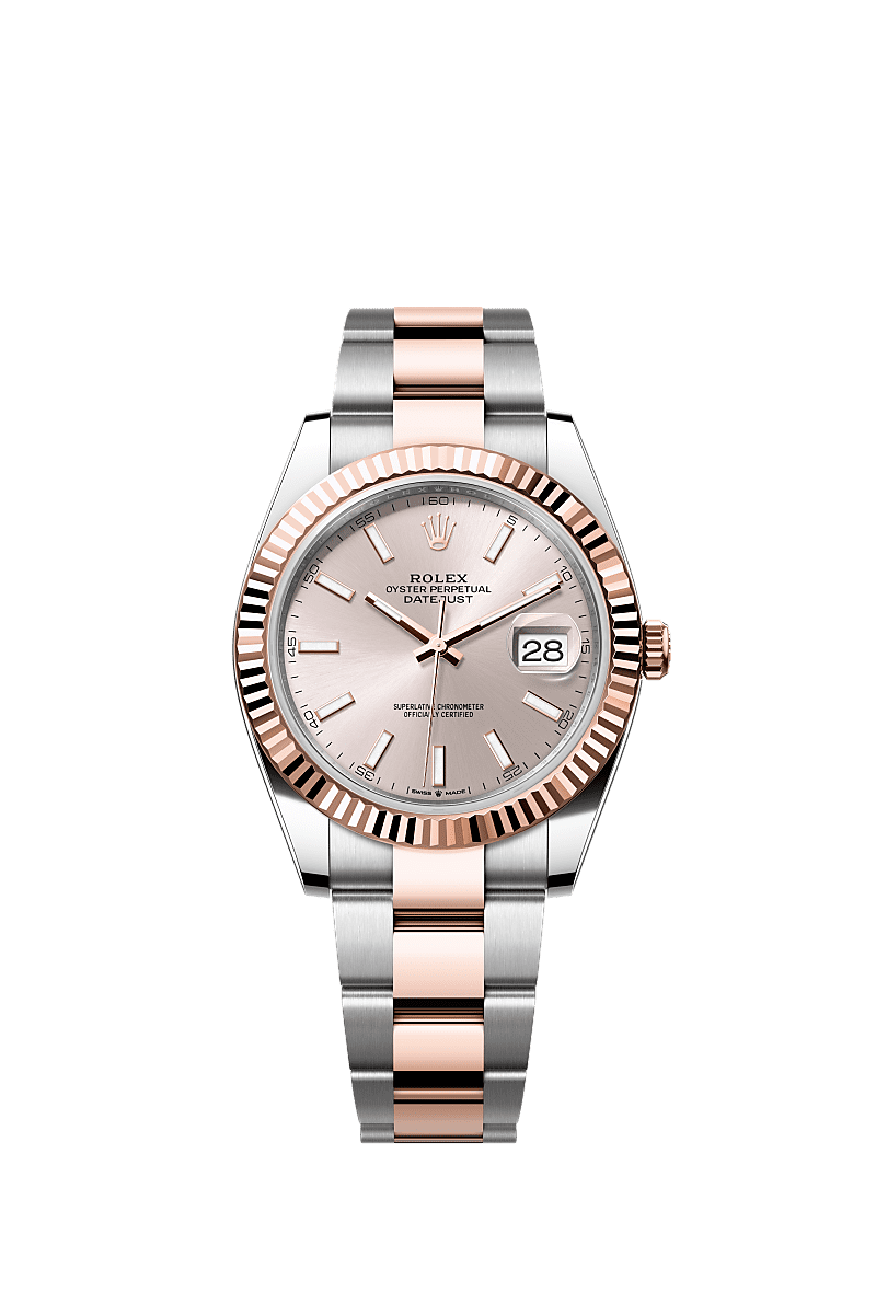 Datejust 126331 41mm Fluted Bezel RoseGold Silver Twotone AAA Quality Watch