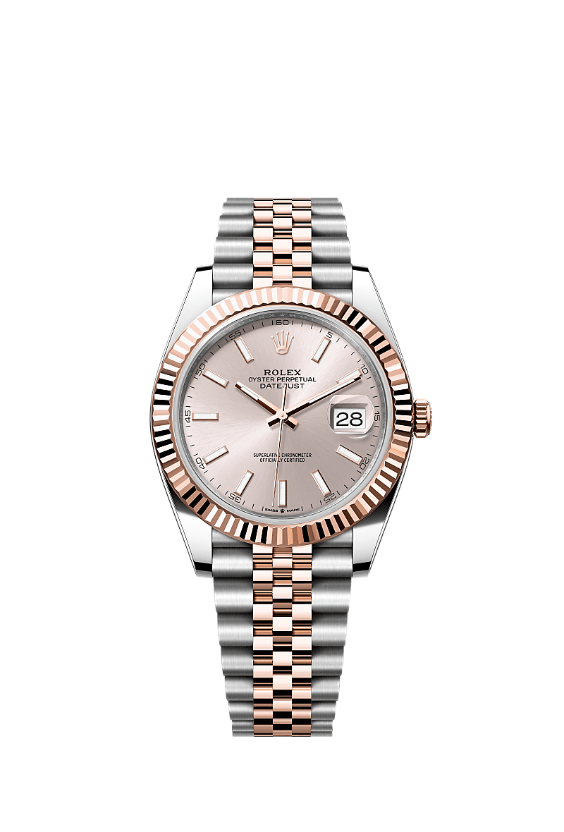 Datejust 126331 41mm Fluted Bezel RoseGold Silver Twotone AAA Quality Watch