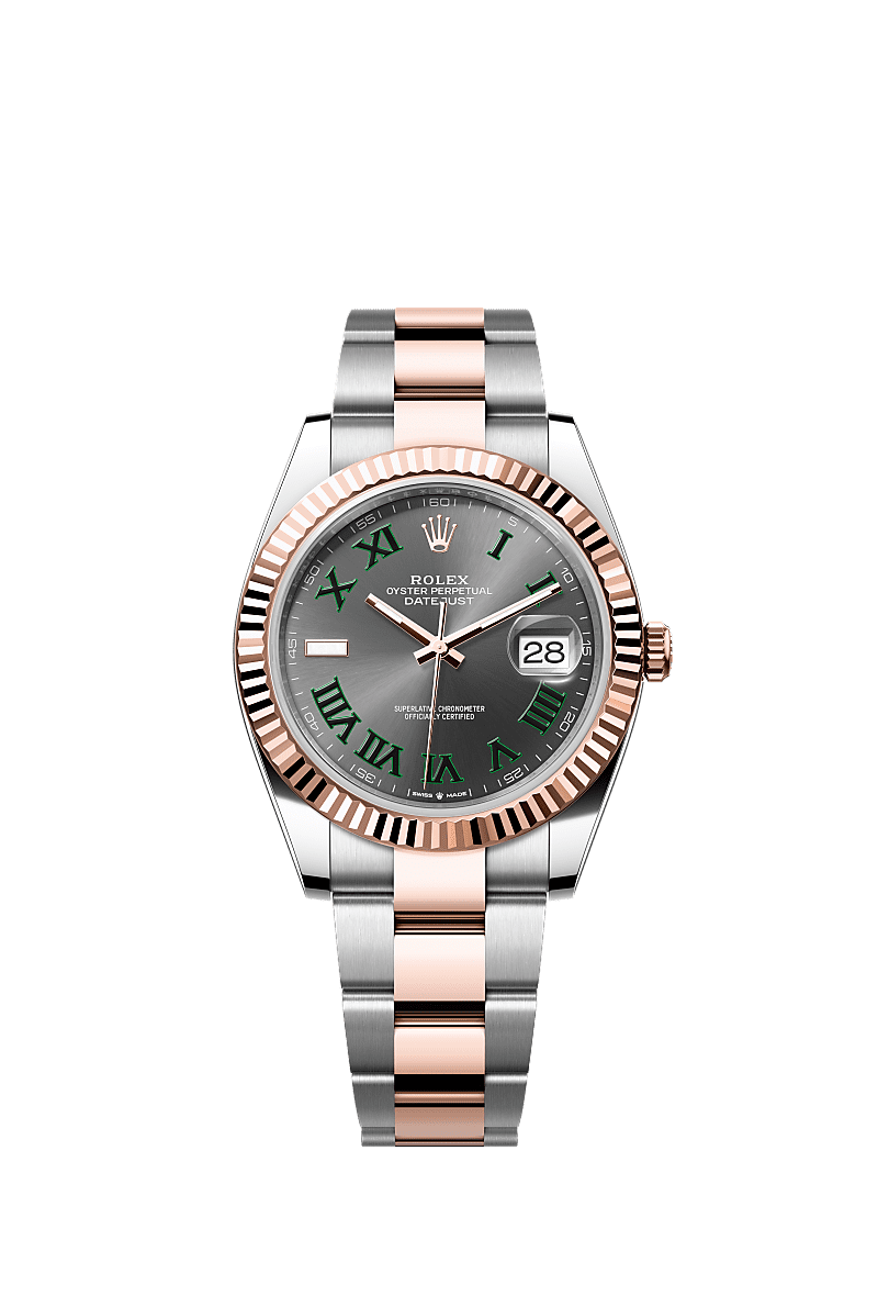 Datejust 126331 41mm Fluted Bezel Roman Dial RoseGold Silver Twotone AAA Quality Watch