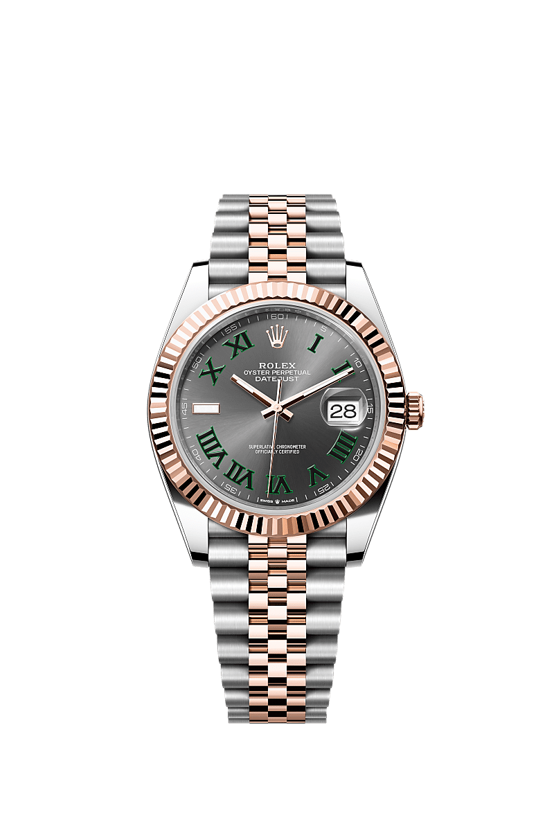 Datejust 126331 41mm Fluted Bezel Roman Dial RoseGold Silver Twotone AAA Quality Watch