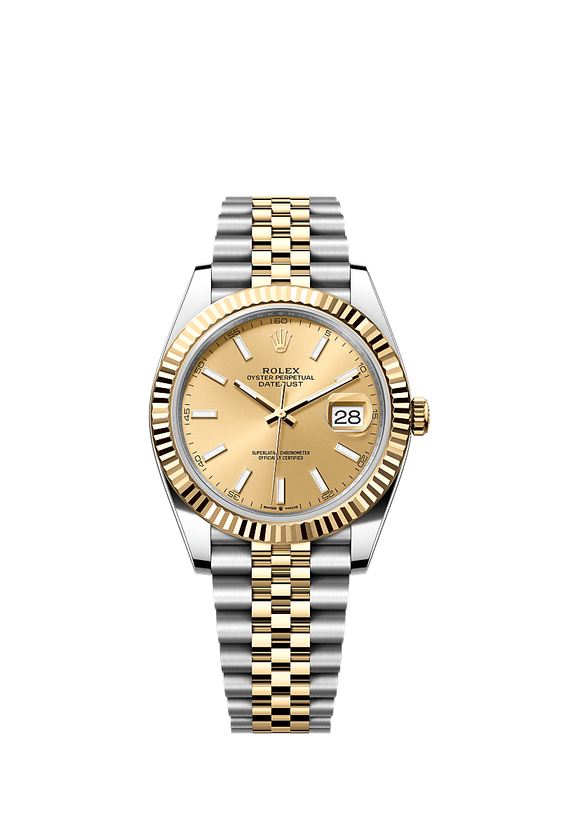 Datejust 126333 41mm Fluted Bezel Gold Silver Twotone AAA Quality Watch