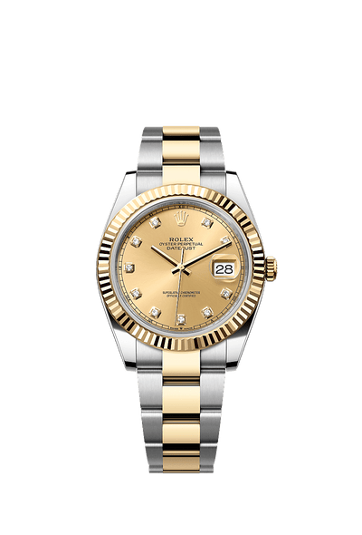 Datejust 126333 41mm Fluted Bezel Diamond Numbers Gold Silver Twotone AAA Quality Watch