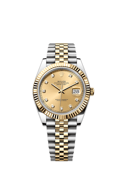 Datejust 126333 41mm Fluted Bezel Diamond Numbers Gold Silver Twotone AAA Quality Watch