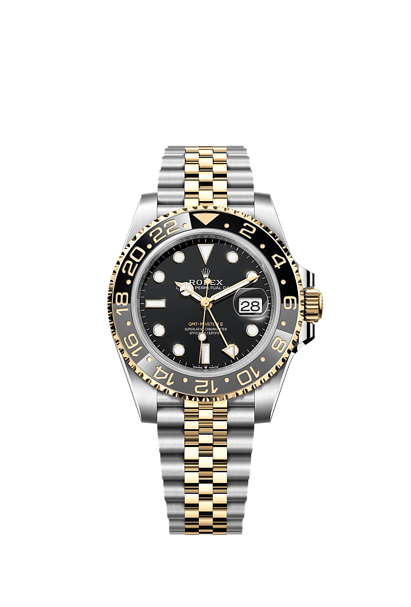 40mm GMT Master II 126713 Black dial Two tone Stainless Steel Automatic Watch
