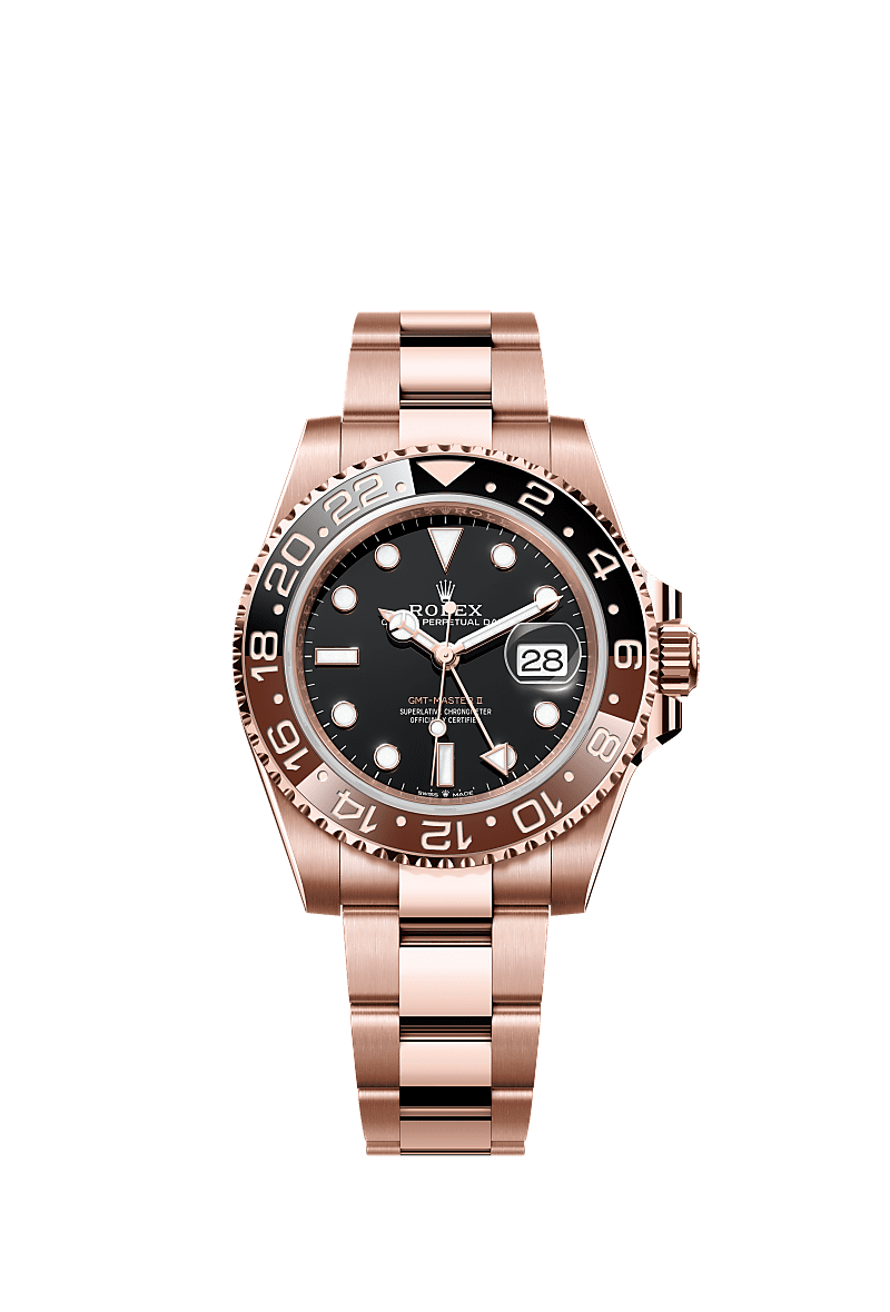 40mm GMT Master II 126715 Black dial Rosegold Automatic Watch
