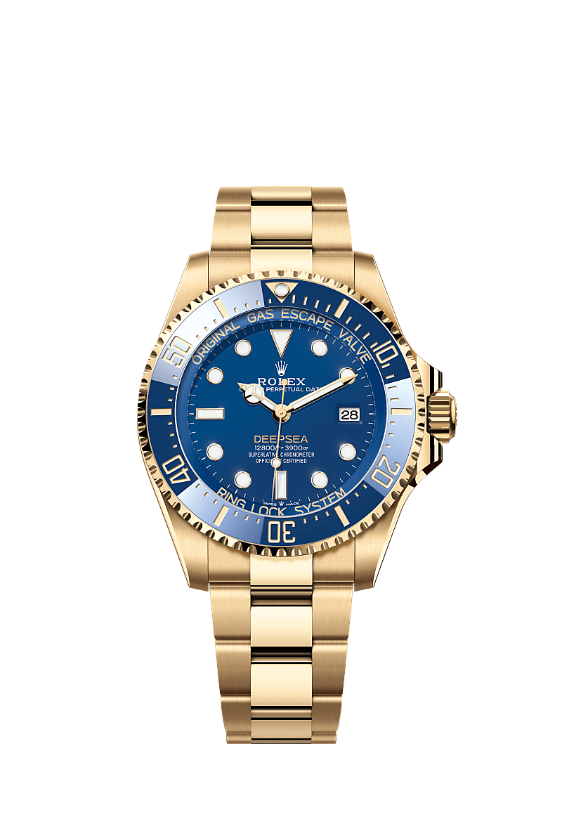 44mm Deepsea 136668 Blue Dial Watch Golden Automatic Watch