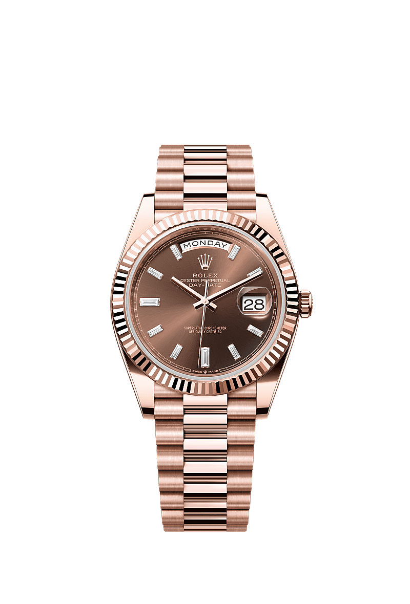 Daydate 228235 40mm Fluted Bezel Diamond Number Rosegold AAA Quality Automatic Watch