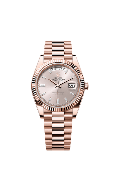 Daydate 228235 40mm Fluted Bezel Diamond Number Rosegold AAA Quality Automatic Watch