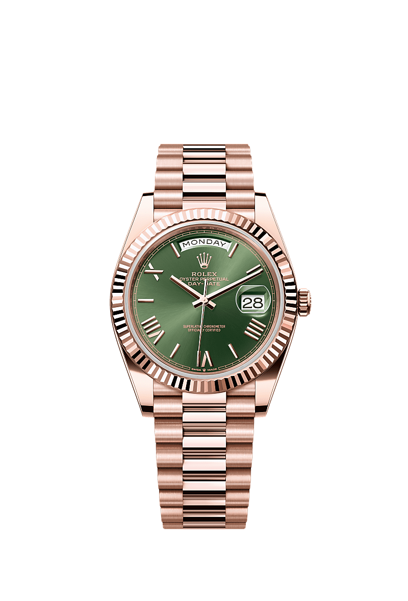 Daydate 228235 40mm Fluted Bezel Roman Number Rosegold AAA Quality Watch