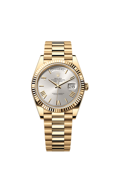 Daydate 228238 40mm Fluted Bezel Roman Number Gold AAA Quality Watch