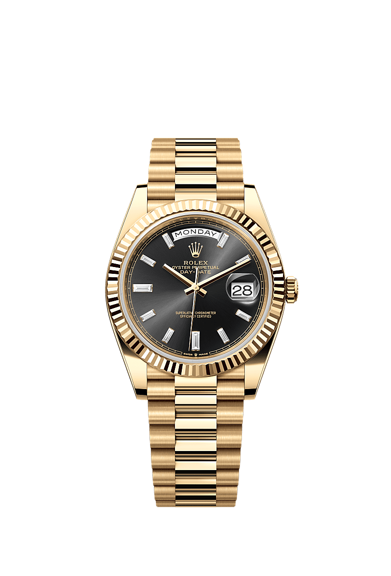 Daydate 228238 40mm Fluted Bezel Diamond Number Gold AAA Quality Watch