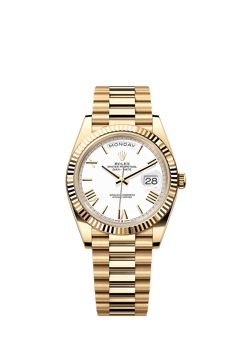 Daydate 228238 40mm Fluted Bezel Roman Number Gold AAA Quality Watch