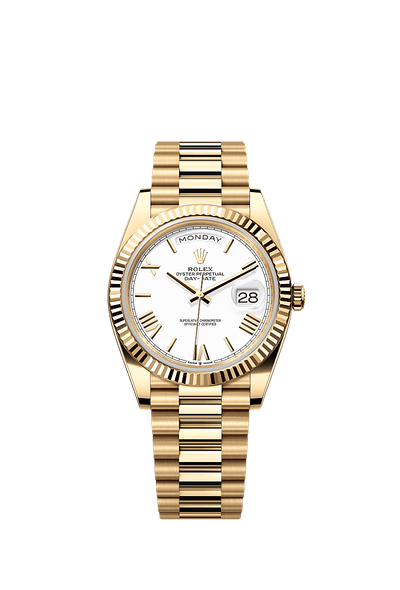 Daydate 228238 40mm Fluted Bezel Roman Number Gold AAA Quality Watch