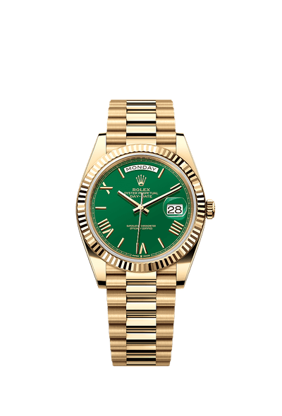 Daydate 228238 40mm Fluted Bezel Roman Number Gold AAA Quality Watch