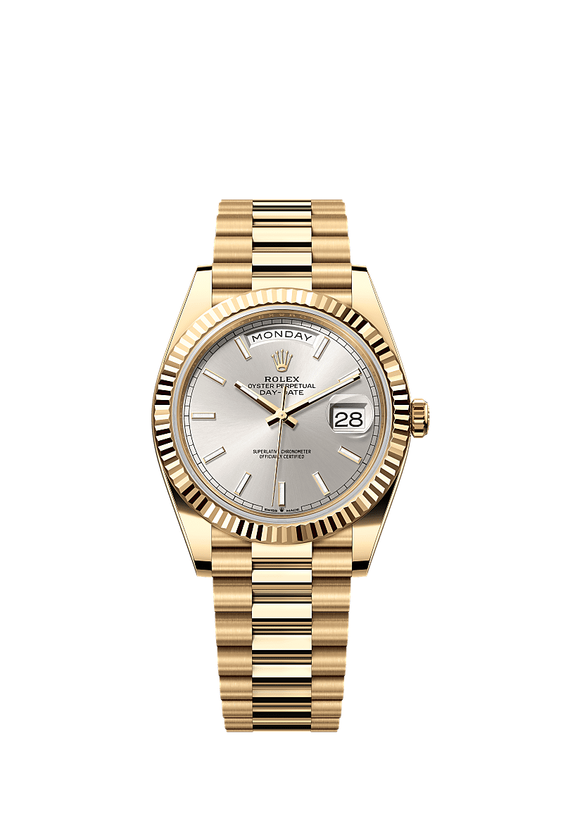 Daydate 228238 40mm Fluted Bezel Line Number Gold AAA Quality Watch
