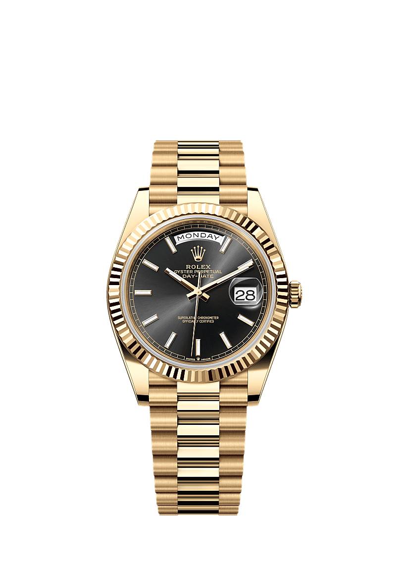 Daydate 228238 40mm Fluted Bezel Line Number Gold AAA Quality Watch