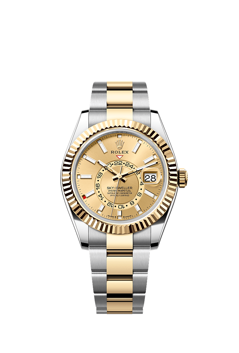 42mm Sky-Dweller 336933 Gold and Steel Belt Automatic Watch