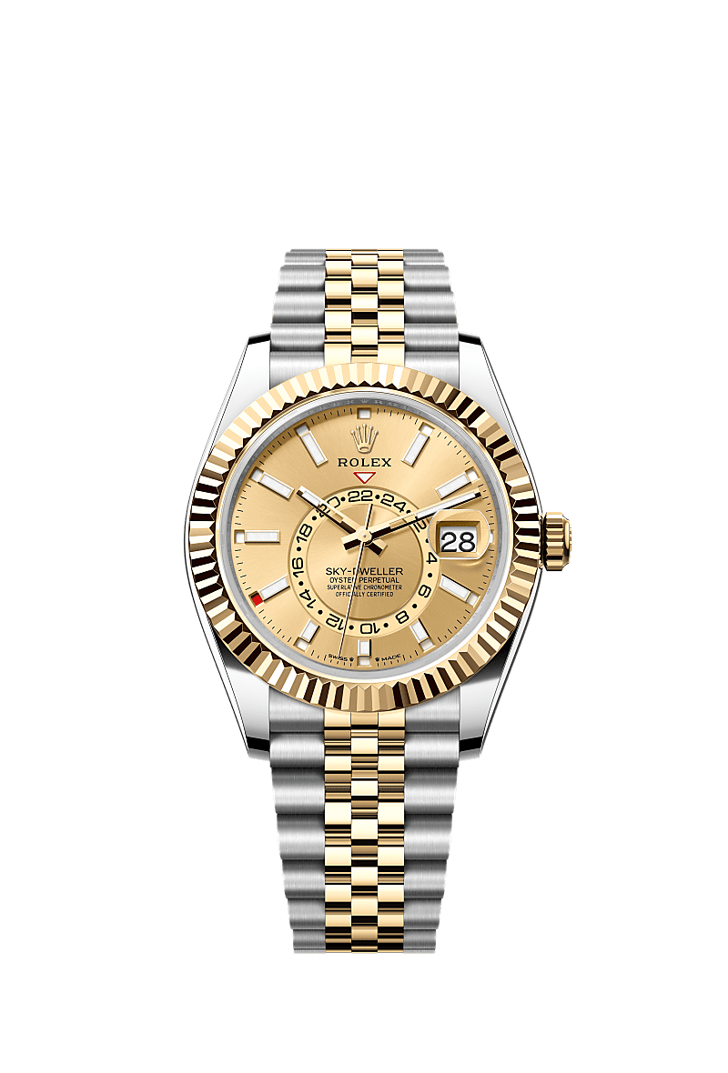 42mm Sky-Dweller 336933 Gold and Steel Belt Automatic Watch