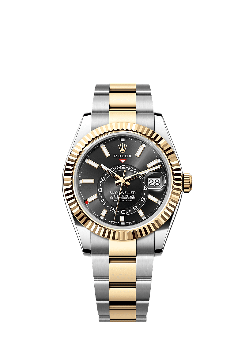 42mm Sky-Dweller 336933 Gold and Steel Belt Automatic Watch