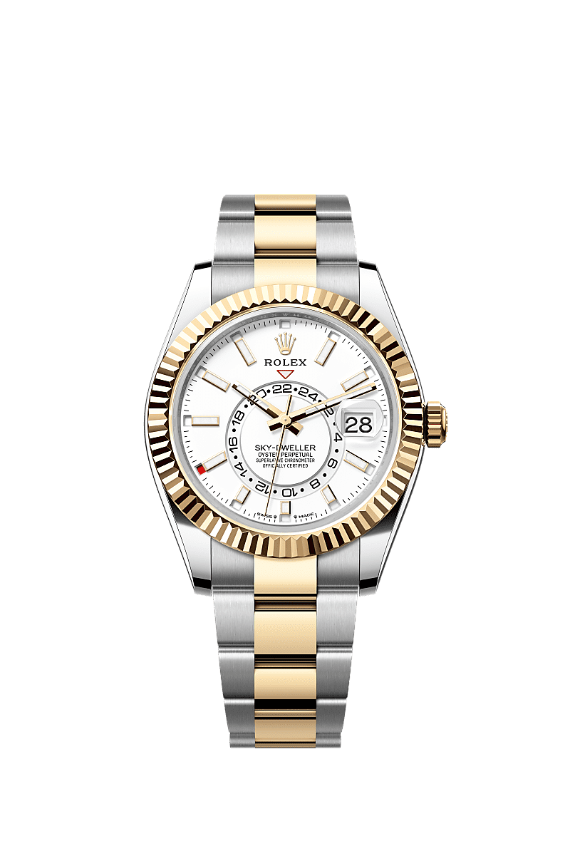 42mm Sky-Dweller 336933 Gold and Steel Belt Automatic Watch