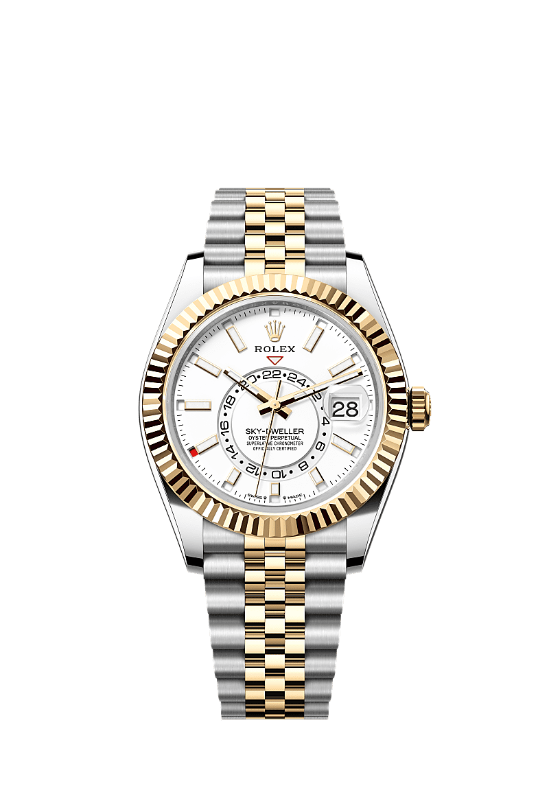 42mm Sky-Dweller 336933 Gold and Steel Belt Automatic Watch